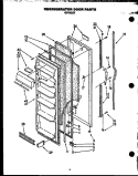 REF DOOR PARTS Diagram and Parts List for  Caloric Refrigerator