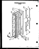 FZ DOOR PARTS Diagram and Parts List for  Caloric Refrigerator