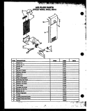 AIR FLOW PARTS Diagram and Parts List for  Caloric Refrigerator