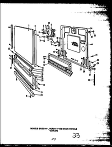 Section 18 Diagram and Parts List for  Caloric Dishwasher