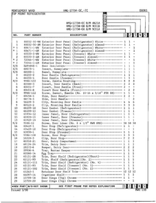 Doors Page 2 Diagram and Parts List for  Admiral Refrigerator