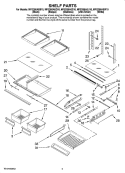 Part Location Diagram of W10827914 Whirlpool Refrigerator Pantry Drawer Lid