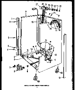 Section 14 Diagram and Parts List for  Caloric Dishwasher
