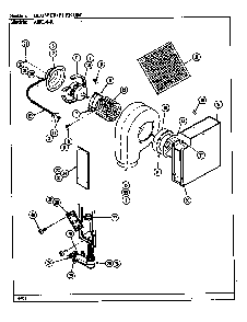 Blower Plenum Diagram and Parts List for  Admiral Cooktop