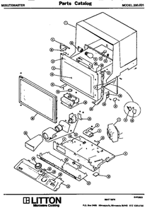 Page 1 Diagram and Parts List for  Maytag Microwave