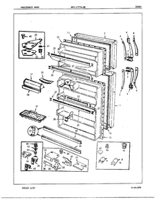 Doors Assembly Diagram and Parts List for  Admiral Refrigerator