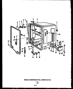 Section 15 Diagram and Parts List for  Caloric Dishwasher