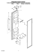 FREEZER DOOR PARTS Diagram and Parts List for  Amana Refrigerator
