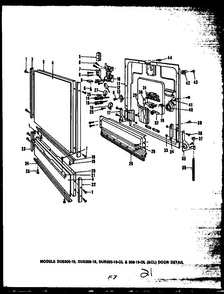 Section 17 Diagram and Parts List for  Caloric Dishwasher