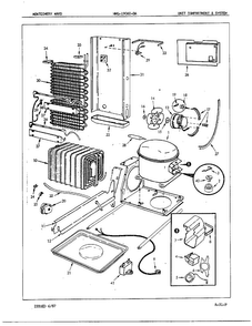 Unit Compartment And System Diagram and Parts List for  Admiral Refrigerator