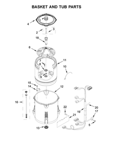 Part Location Diagram of W10846191 Whirlpool Washer Washplate