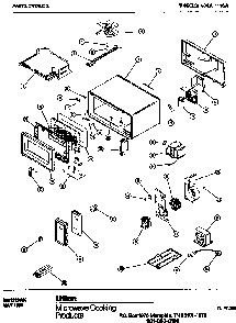 Microwave Parts Diagram and Parts List for  Amana Microwave