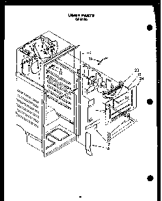 Liner Parts Diagram and Parts List for MN02 Caloric Refrigerator