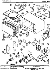 Page 3 Diagram and Parts List for  Maytag Microwave