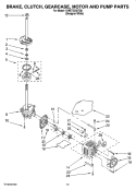 Part Location Diagram of W10820043 Whirlpool Basket Drive Assembly with Clutch