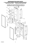 REFRIGERATOR DOOR PARTS Diagram and Parts List for  Maytag Refrigerator