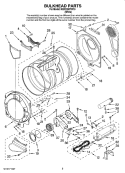 BULKHEAD PARTS Diagram and Parts List for  Amana Dryer