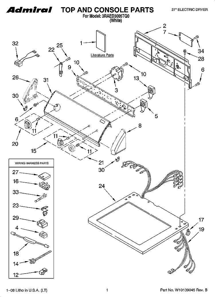 Part Location Diagram of 8539893 Whirlpool Wire Jumper
