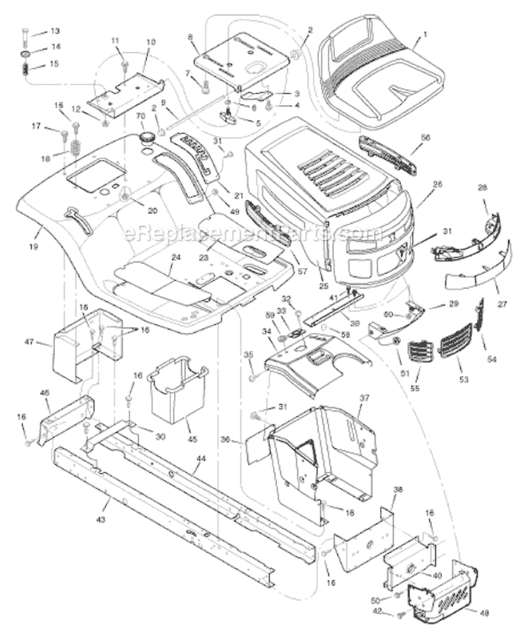 Part Location Diagram of 7300778RMA Murray Grille