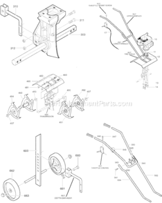 Page A Diagram and Parts List for CT20 Murray Cultivator