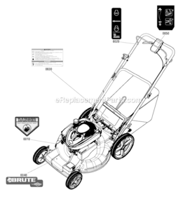 Decals_Group_7502589 Diagram and Parts List for BTXPV226750HW Murray Lawn Mower