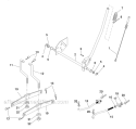 Mower Lift Diagram and Parts List for  Poulan Lawn Tractor