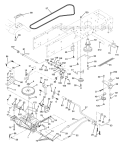 Drive Diagram and Parts List for 96012004500 Poulan Lawn Tractor