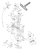 Mower Deck Diagram and Parts List for 96012004500 Poulan Lawn Tractor