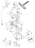 Mower Deck Diagram and Parts List for  Poulan Lawn Tractor