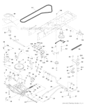 Drive Diagram and Parts List for 96018000501 Poulan Lawn Tractor