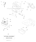 Engine Diagram and Parts List for 96018000501 Poulan Lawn Tractor