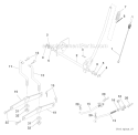 Mower LiftDeck Lift Diagram and Parts List for 96018000501 Poulan Lawn Tractor
