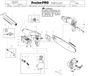 Page A Diagram and Parts List for  Poulan Edger