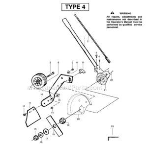 Page A Diagram and Parts List for Type 4 Poulan Edger