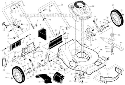 Page A Diagram and Parts List for 96142007700 Poulan Lawn Mower