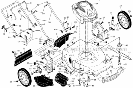 Page A Diagram and Parts List for 96142011201 Poulan Lawn Mower