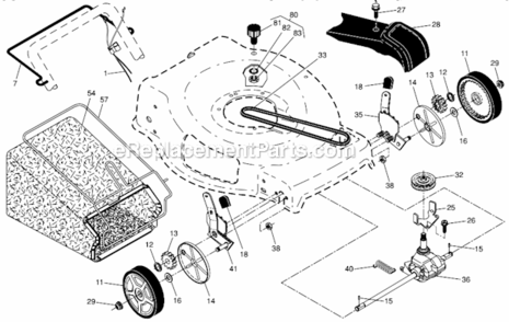 Page B Diagram and Parts List for 96142011201 Poulan Lawn Mower