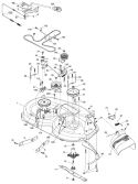 Mower Deck Diagram and Parts List for 96046002202 Poulan Lawn Tractor