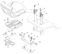 Seat Assembly Diagram and Parts List for 96046002202 Poulan Lawn Tractor