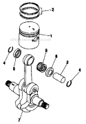 Crankshaft, Clutch Diagram and Parts List for  Shindaiwa Trimmer