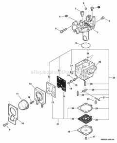Carburetor_--_Rb-K92A Diagram and Parts List for T22712001001 - T22712999999 Shindaiwa Hedge Trimmer