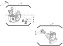 Crankcase Diagram and Parts List for 2000303 and Up Shindaiwa Trimmer