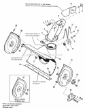 Auger Housing  Chute Group Diagram and Parts List for  Simplicity Snow Blower