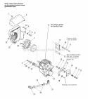 Hydrostatic Pump Group Diagram and Parts List for  Simplicity Lawn Tractor