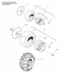 Tire  Wheel Group Diagram and Parts List for  Simplicity Lawn Tractor