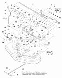 50 Mower Deck - Height Adjustment  Roller Bar Group (984272B) Diagram and Parts List for  Simplicity Lawn Tractor
