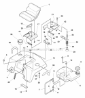 Seat  Seat Deck Group (985553) Diagram and Parts List for  Simplicity Lawn Tractor