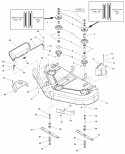 50 Mower Deck - Housing Arbors  Blades Group (987077 987215) Diagram and Parts List for  Simplicity Lawn Tractor