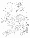 Seat  Seat Deck Group (985908) Diagram and Parts List for  Simplicity Lawn Tractor