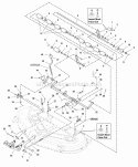 54 Mower Deck - Height Adjustment  Roller Bar Group (985975) Diagram and Parts List for  Simplicity Lawn Tractor